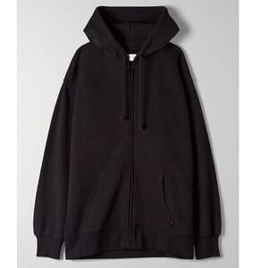Aritzia cozy fleece boyfriend zip up hoodie